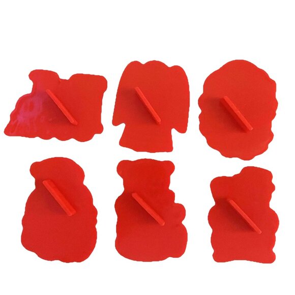 Vtg Trim A Tree Christmas Plastic Cookie Cutters Set Container 10pc Hong Kong - Picture 6 of 8